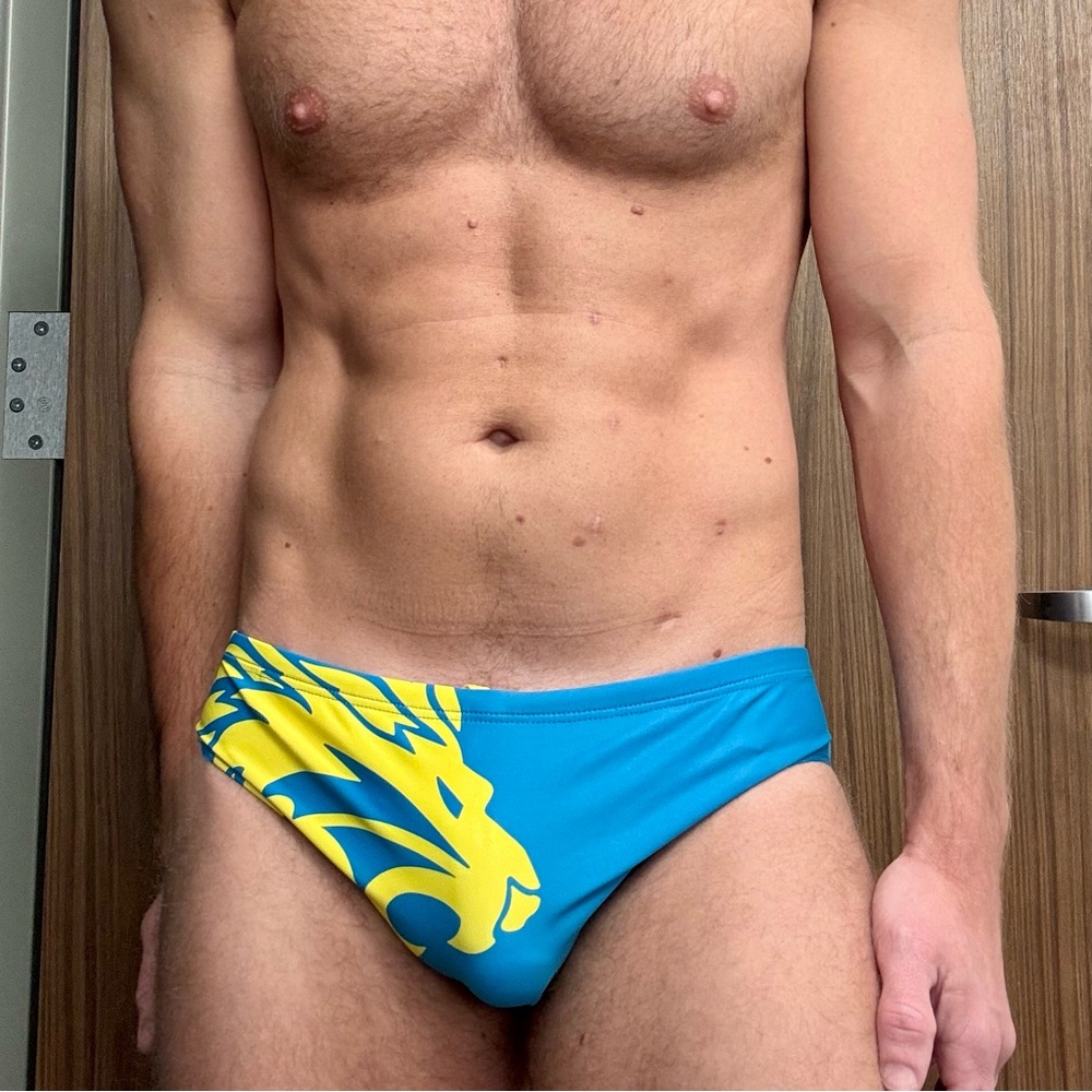 Sluggers Blue Growlers deetee swim brief | small | blue & yellow